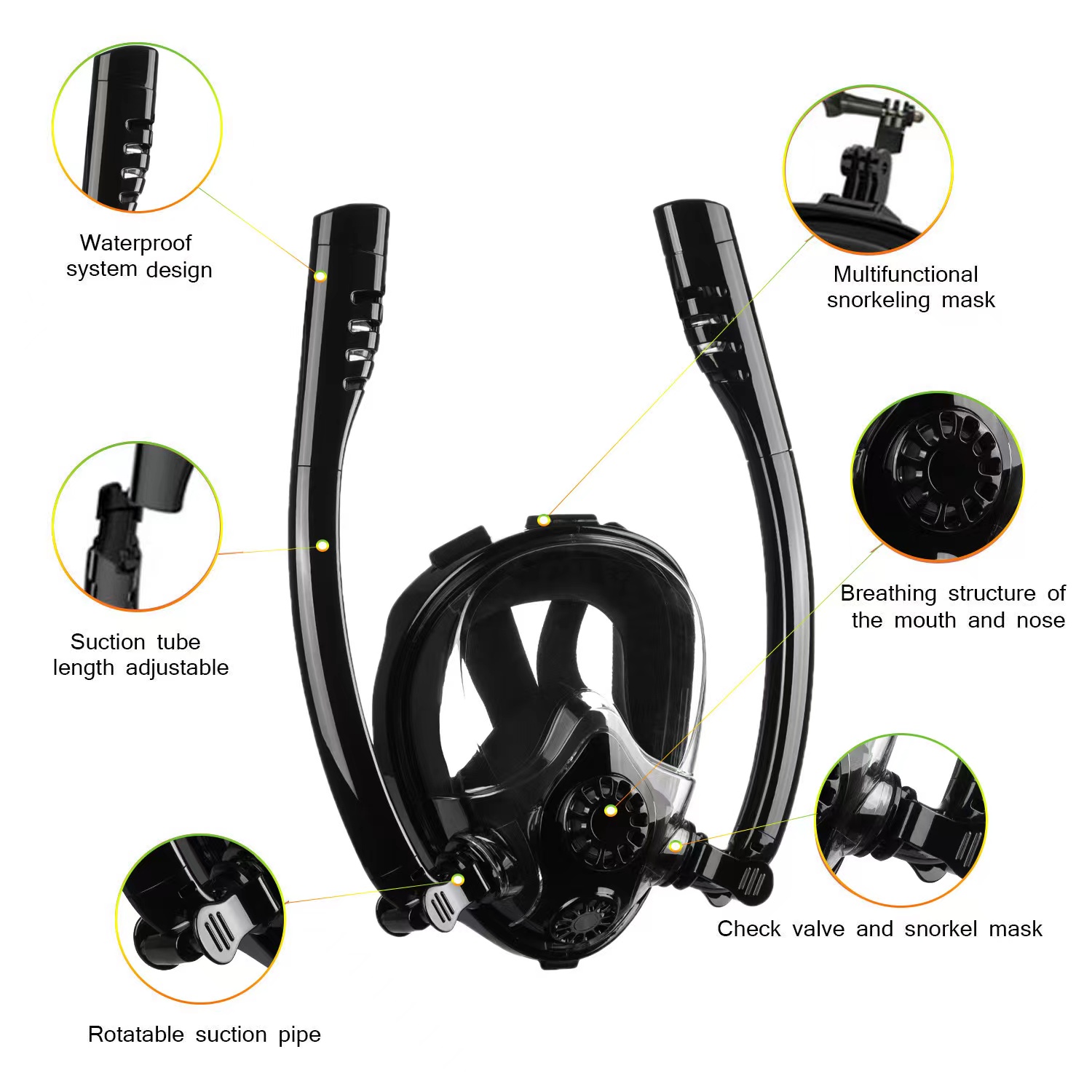 Professional Diving & Snorkeling Mask:suitable for all diving levels